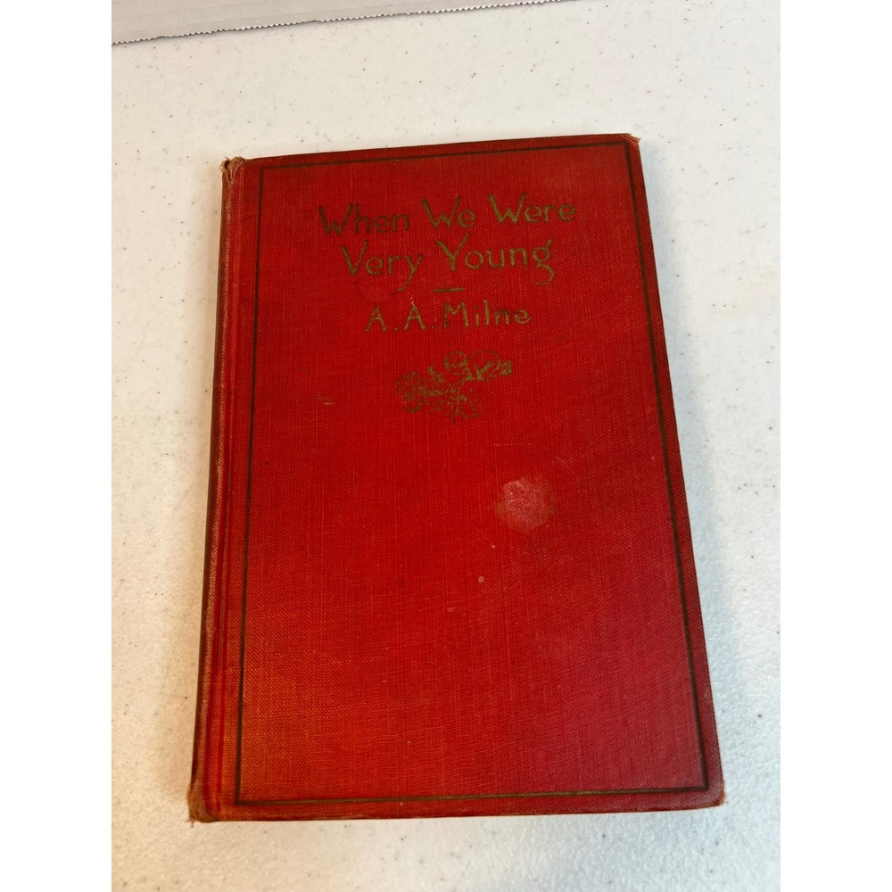 Vintage 1920s When We‎ Were Very Young A.A. Milne Hardcover Red Cloth Book 1927